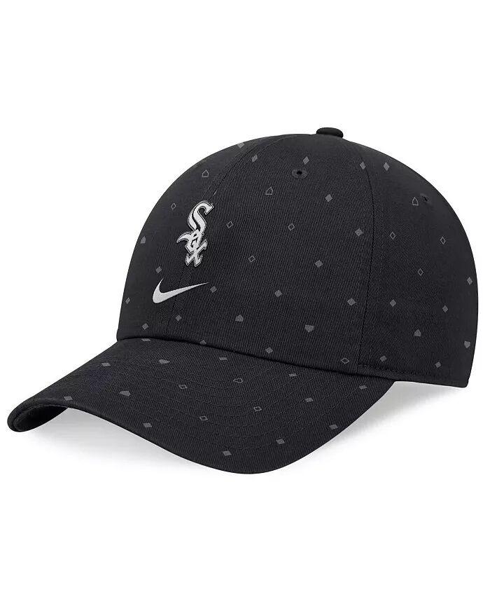 

Мужская черная регулируемая кепка Chicago White Sox Primetime Print Club Nike, черный