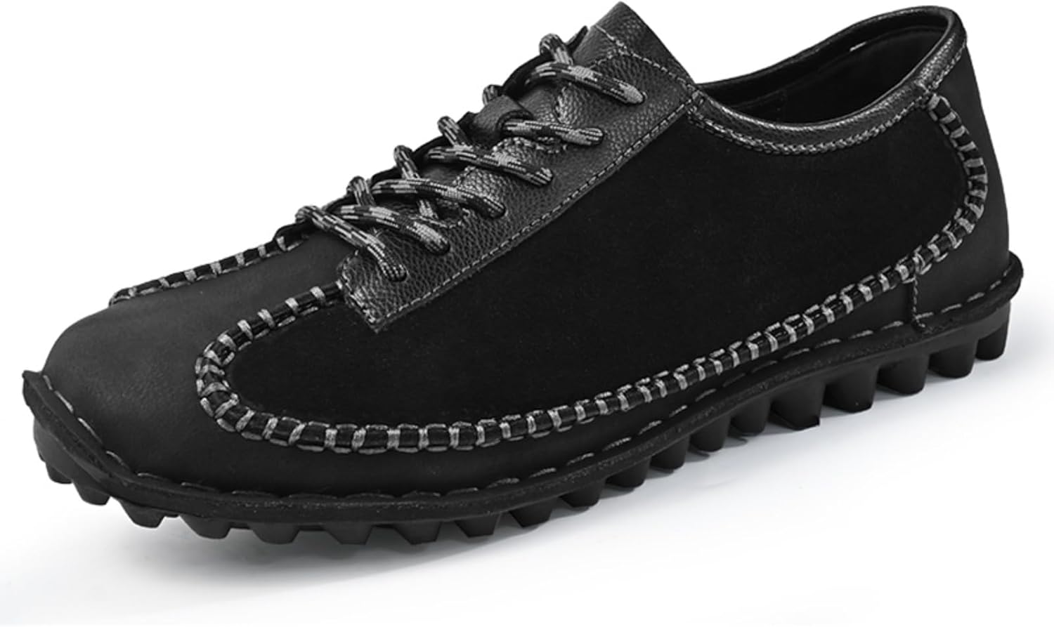 

Мужские модные лоферы - уличная обувь для прогулок и вождения, удобные повседневные кроссовки с шнуровкой для различных случаев Khwfjas, черный