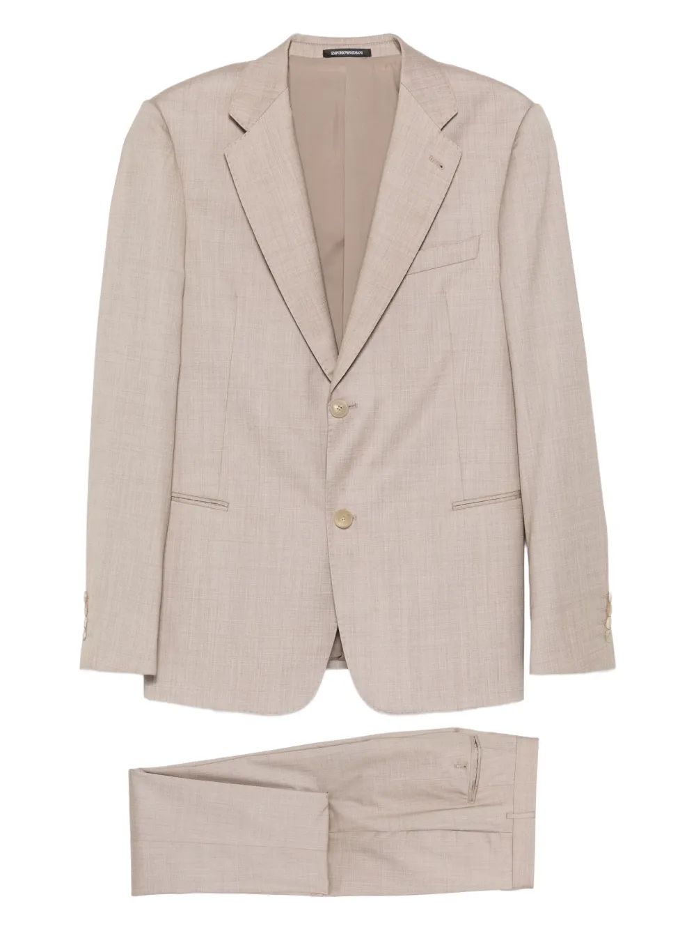 

Костюм с однобортным пиджаком Emporio Armani, нейтральный