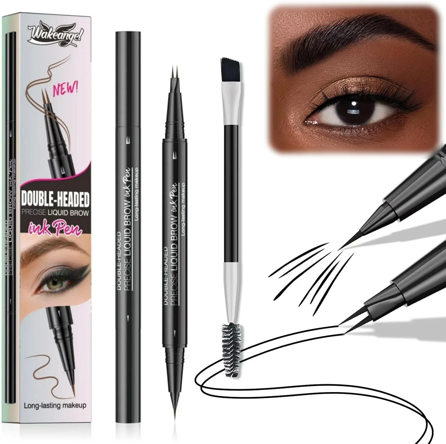 Карандаш для бровей Microblading 3D Waterproof, черный, Xuanocheng
