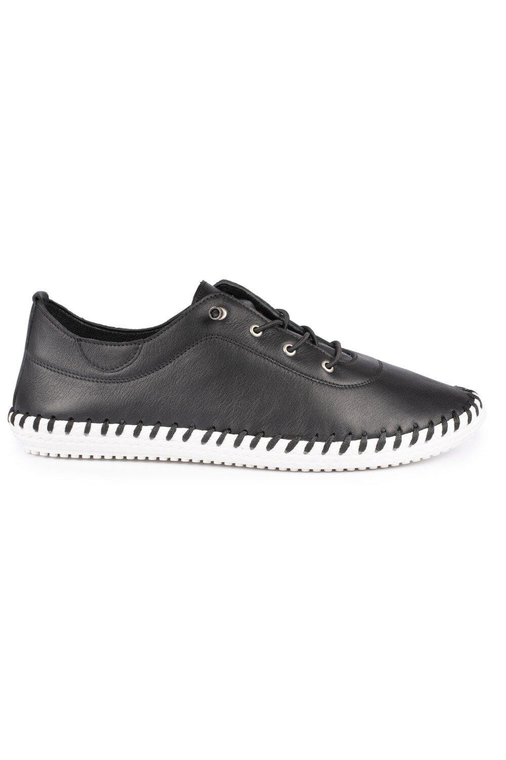 Кроссовки St Ives Leather Plimsolls Lunar, черный