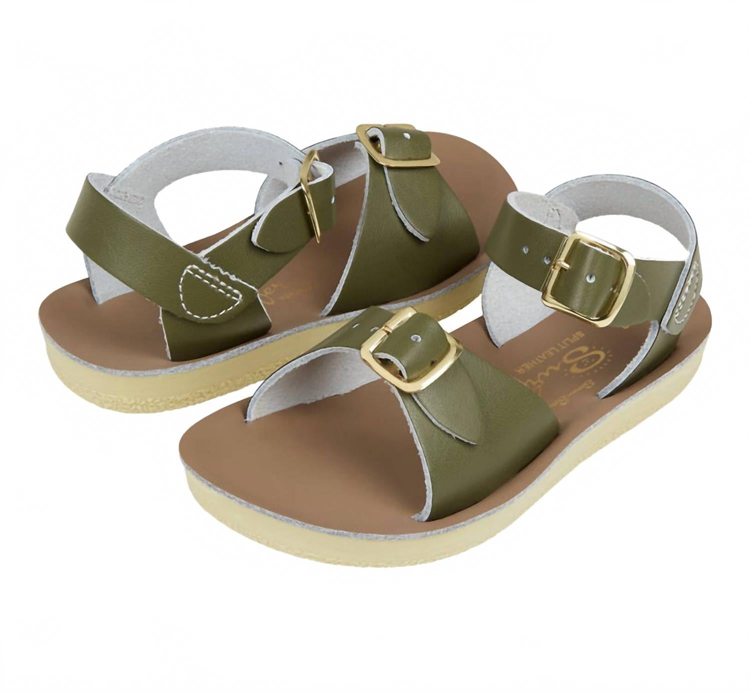 Детские сандалии Surfer в оливковом цвете Salt Water Sandals — фото 4