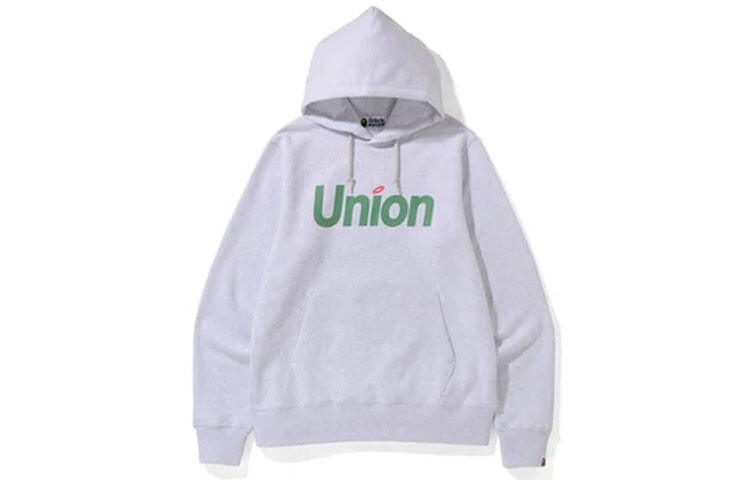 Толстовка с капюшоном в честь 30-летия BAPE X Union A Bathing Ape, серый — фото 3