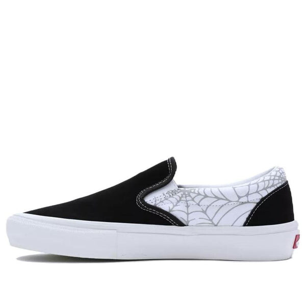 

Кроссовки black widow spider slip-on 'black white' Vans, черный