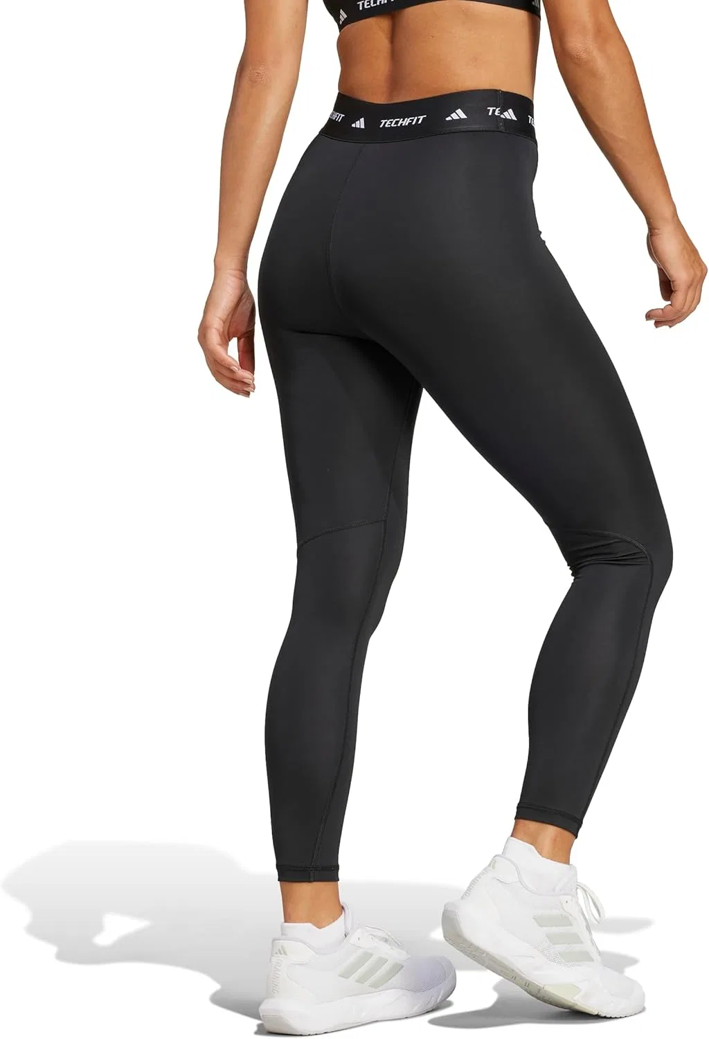 Леггинсы adidas Techfit 7/8, Black/White — фото 2