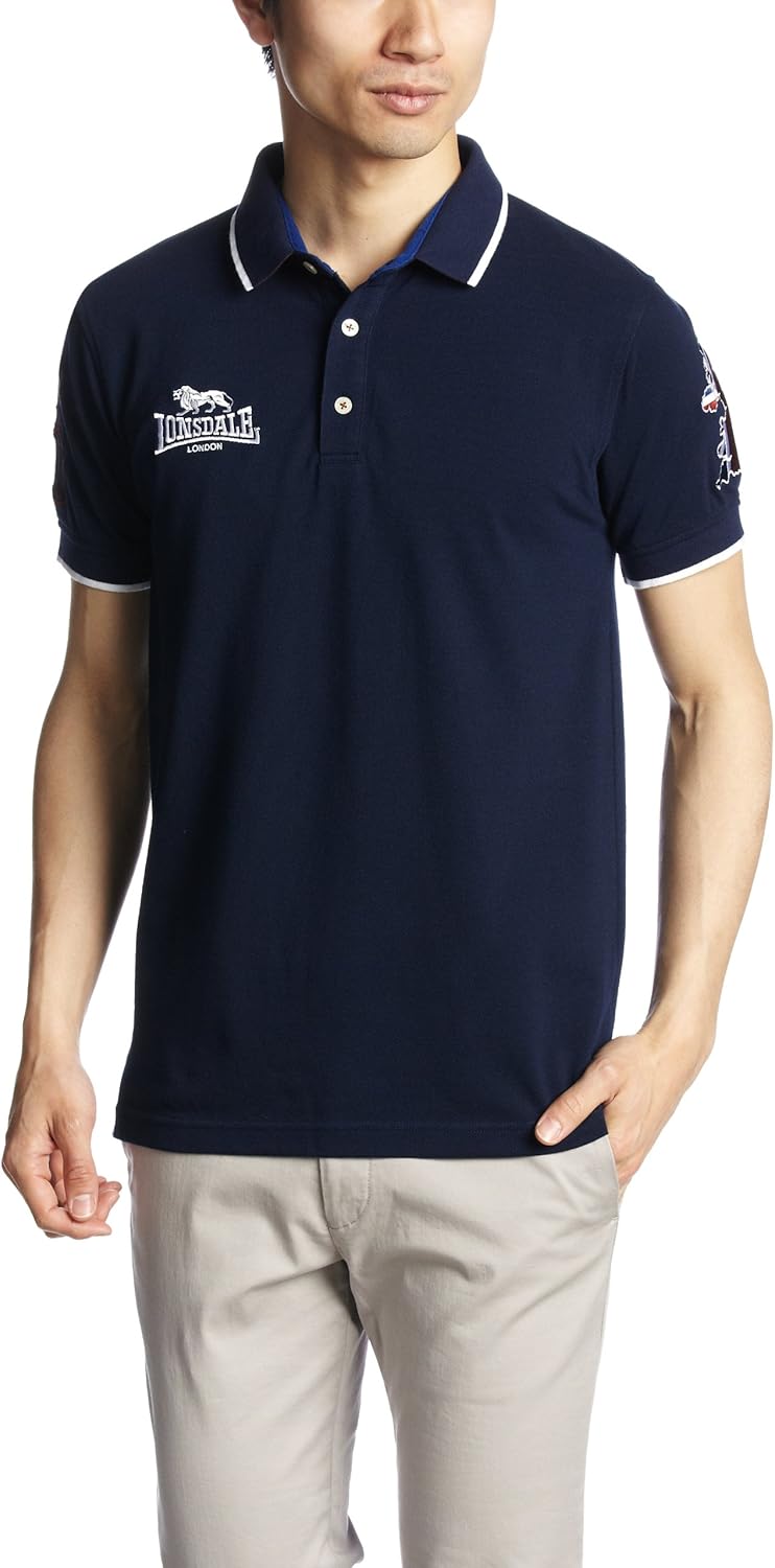 

Поло RATTLE TRAP (эксклюзив LONSDALE) с британским флагом и логотипом, темно-синий