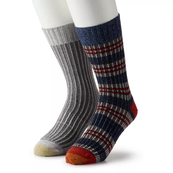 

Мужские носки с текстурой, комплект из 2 шт. Goldtoe, цвет stripe