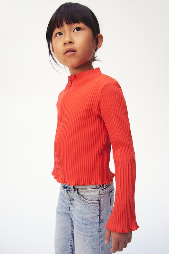 

Кардиган из джерси в рубчик H&M, красный