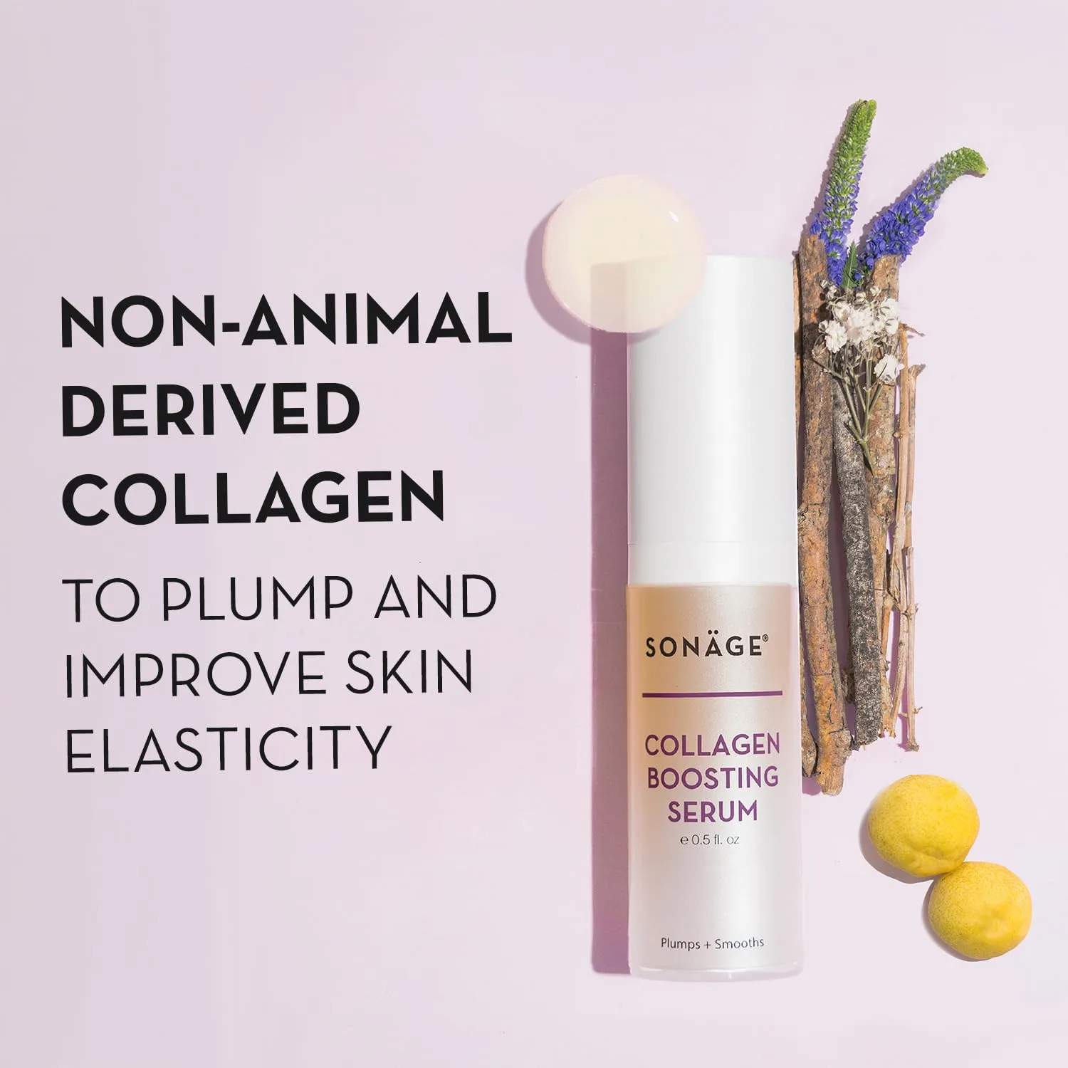Сыворотка Sonage — Collagen Boosting Serum: веганская антивозрастная для лица | Разглаживает, придает объем, 29.6 мл — фото 4