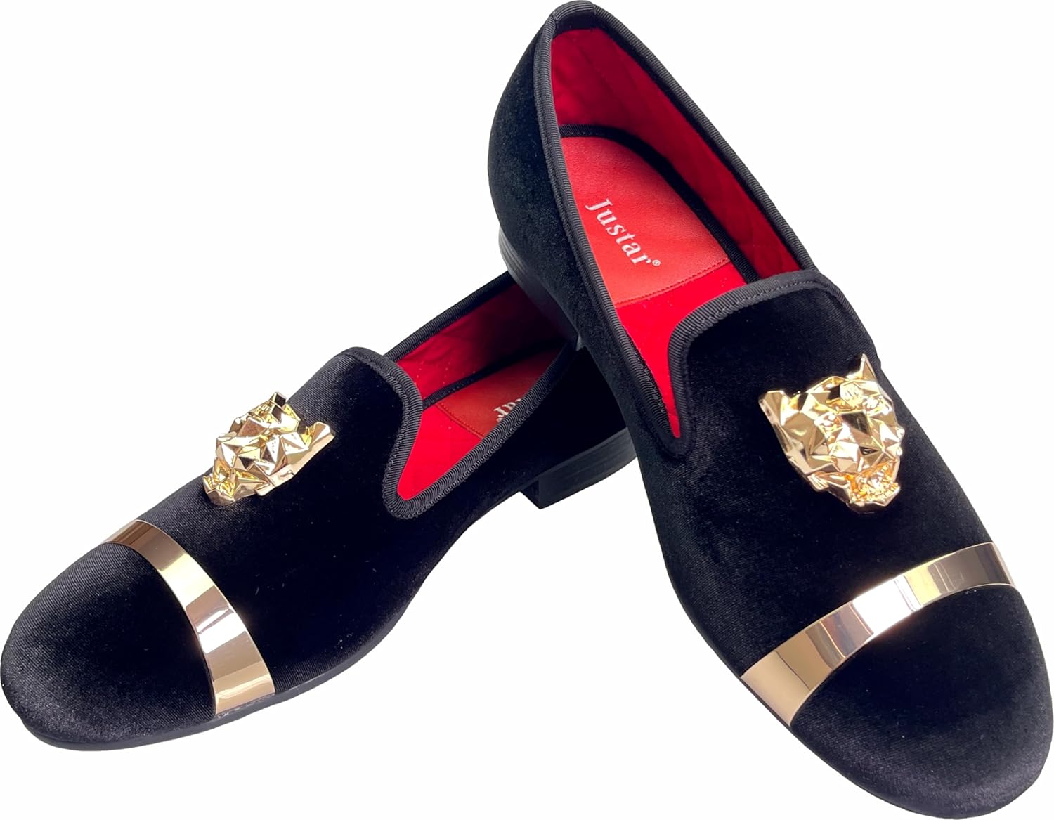 

Мужские бархатные слипоны Justar с золотой пряжкой, праздничные туфли для свадьбы и вечеринок