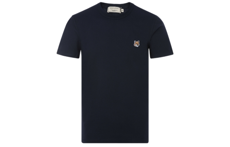 

Футболка-свитшот с вышивкой в виде головы лисы Bold Fox Maison Kitsune, темно синий