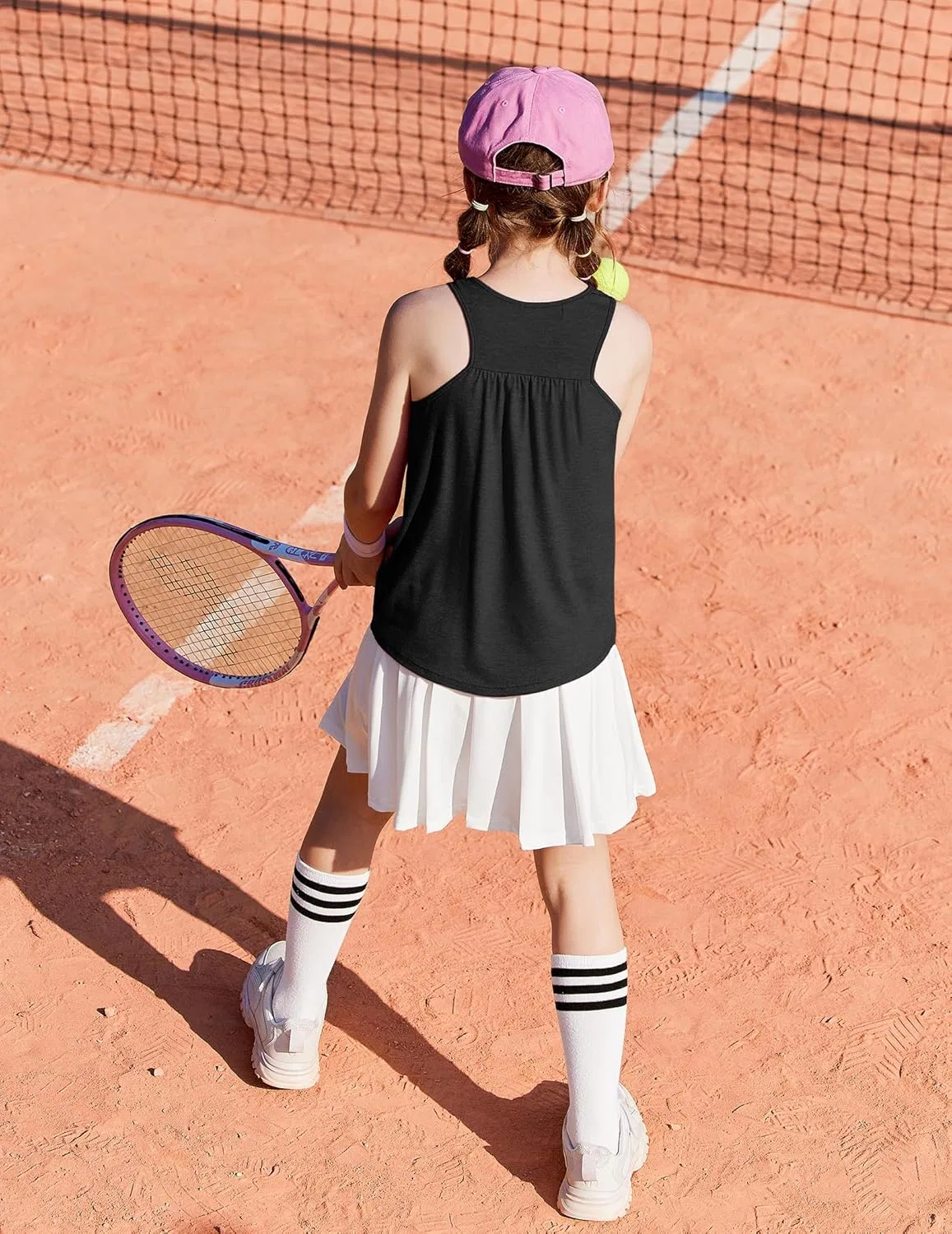 Топ-майка для девочек Zaclotre, Athletic Tank Top, Black — фото 3