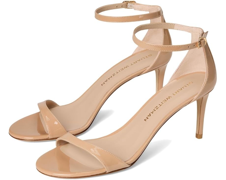Стюарт Вайцман Nudist II Сандалии 75 Женские бежевые на шпильке VER187 Stuart Weitzman
