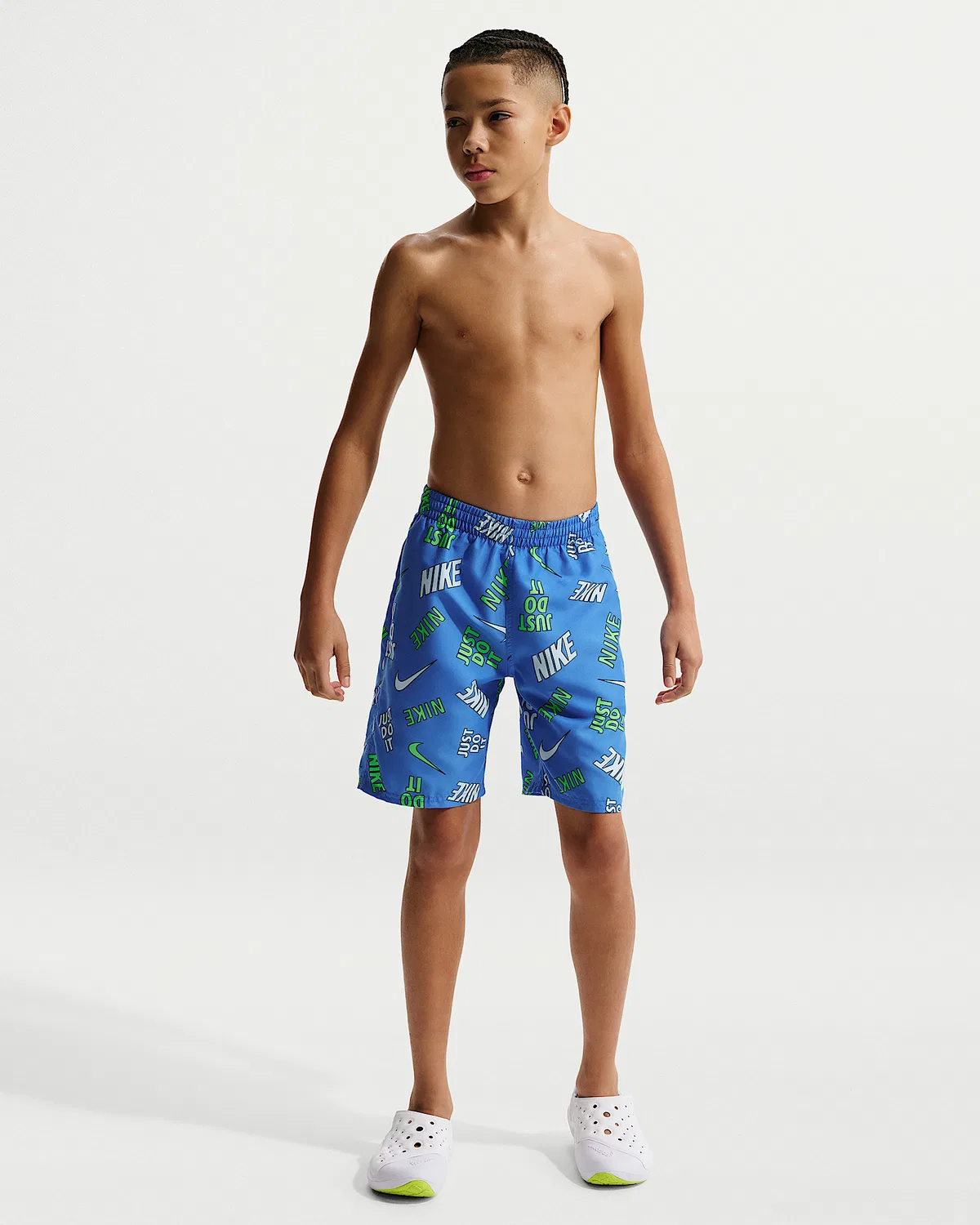 Детские (мальчиковые) плавки Nike Swim Breaker 7" с боксерской подкладкой, Blue Crystal