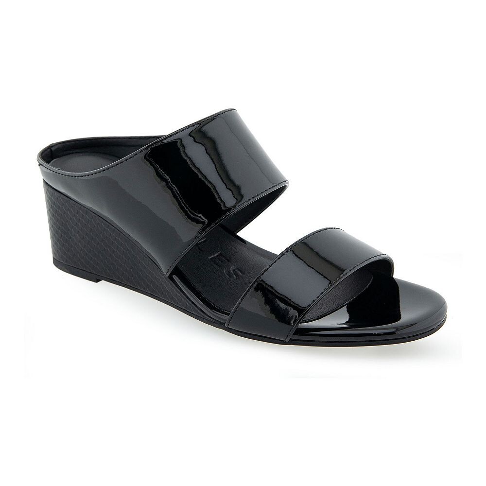 Женские сандалии на танкетке Aerosoles Wheeler, цвет Black Patent Pu
