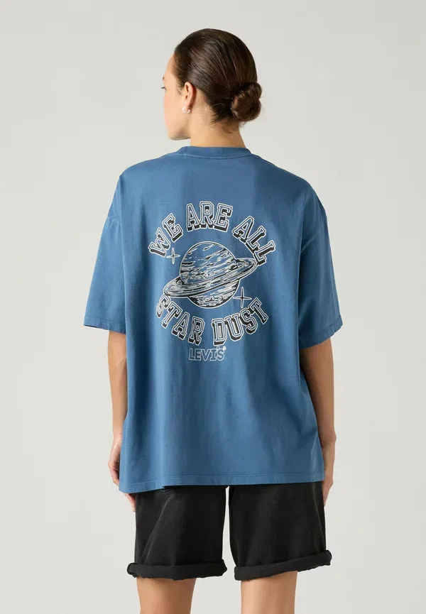 Футболка Levi's Lse_Grph short stack tee lse_stardust fr print t-shirt, цвет голубой