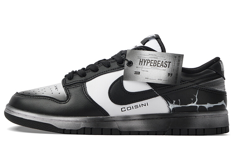 

Кроссовки Nike Dunk Skateboard Shoes Women's Low-Top Black White, черный/белый