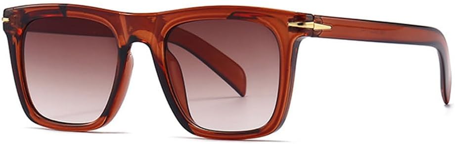 

Ретро женские солнцезащитные очки класса люкс с декоративными заклепками, защита от УФ-излучения UV400; мужские солнцезащитные очки с градиентным покрытием HVTVTLA, Brown Tea Gradient