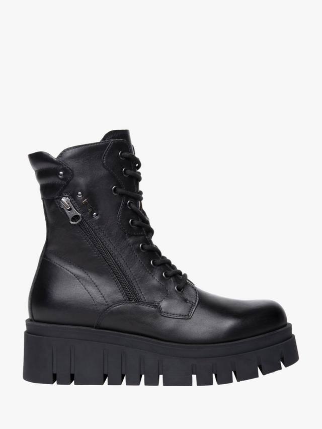 Кожаные ботинки в стиле combat от Suni NeroGiardini, Black