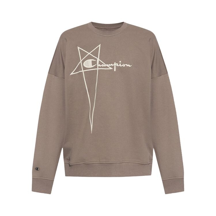 

Пуловер Rick Owens x Champion Pullover Sweat Dust, коричневый
