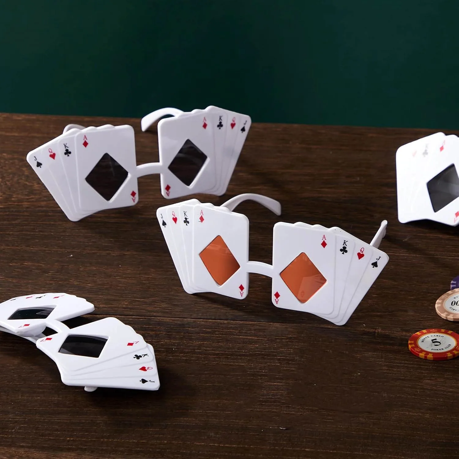 

Солнцезащитные очки для покера, очки для игры в карты, подарок для вечера в стиле казино для мужчины и женщины, товары для дня рождения Arrowbash, Red and Black