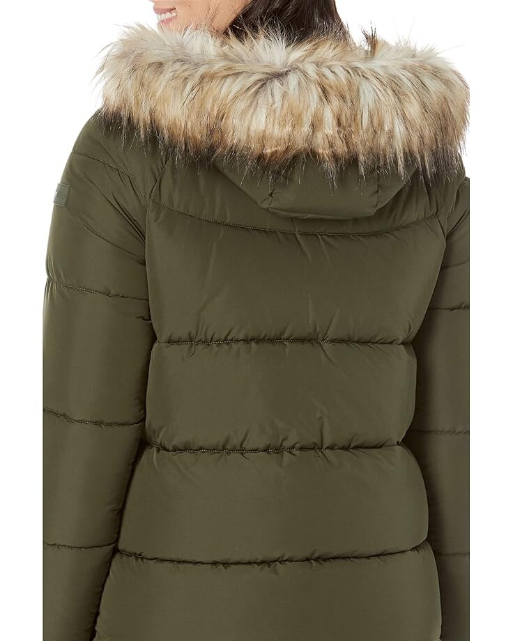 

Пуховик Calvin Klein Short Faux Fur Trimmed Puffer, цвет Olivine