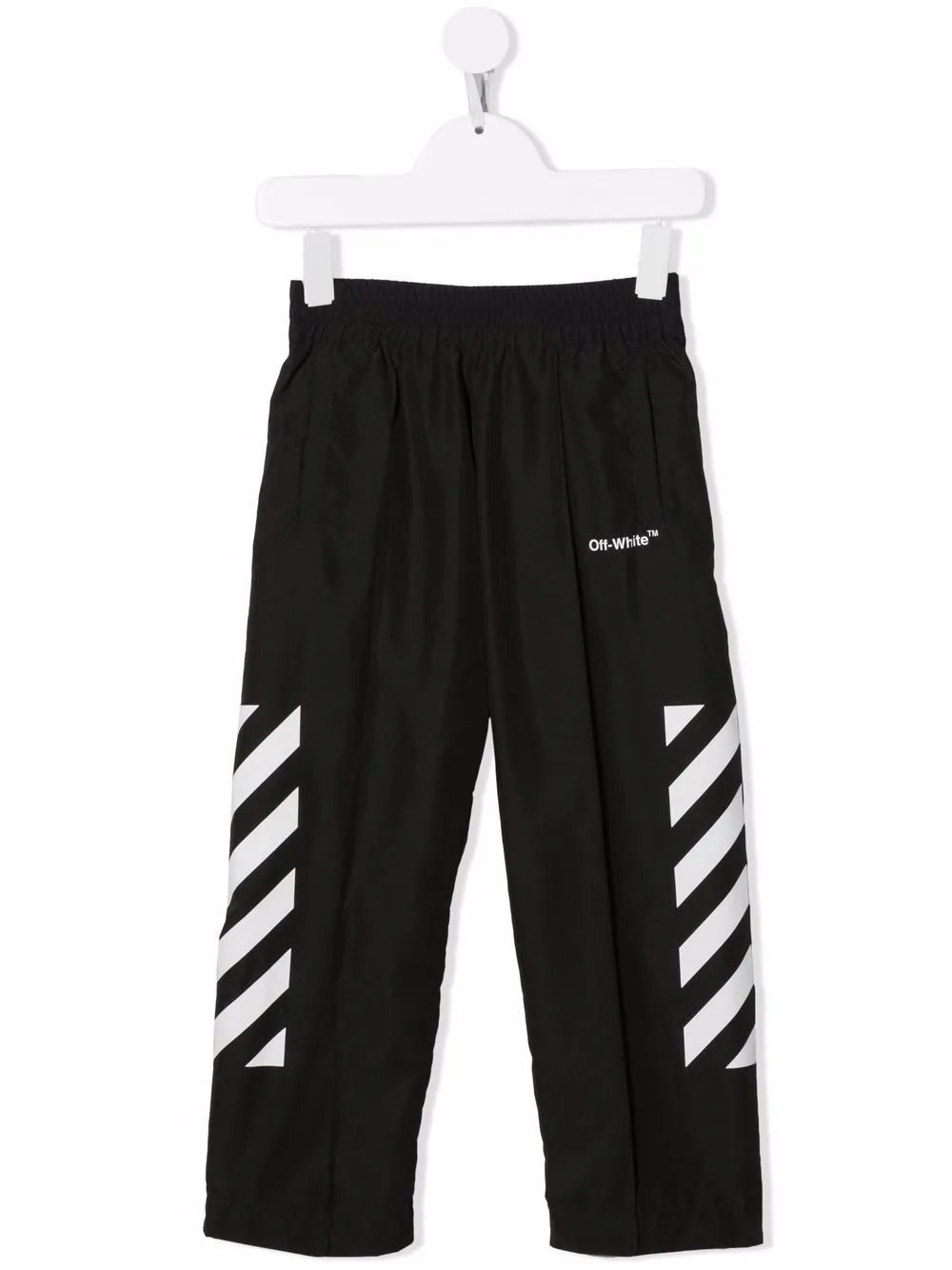 

Брюки с принтом Diag OFF-WHITE KIDS, черный