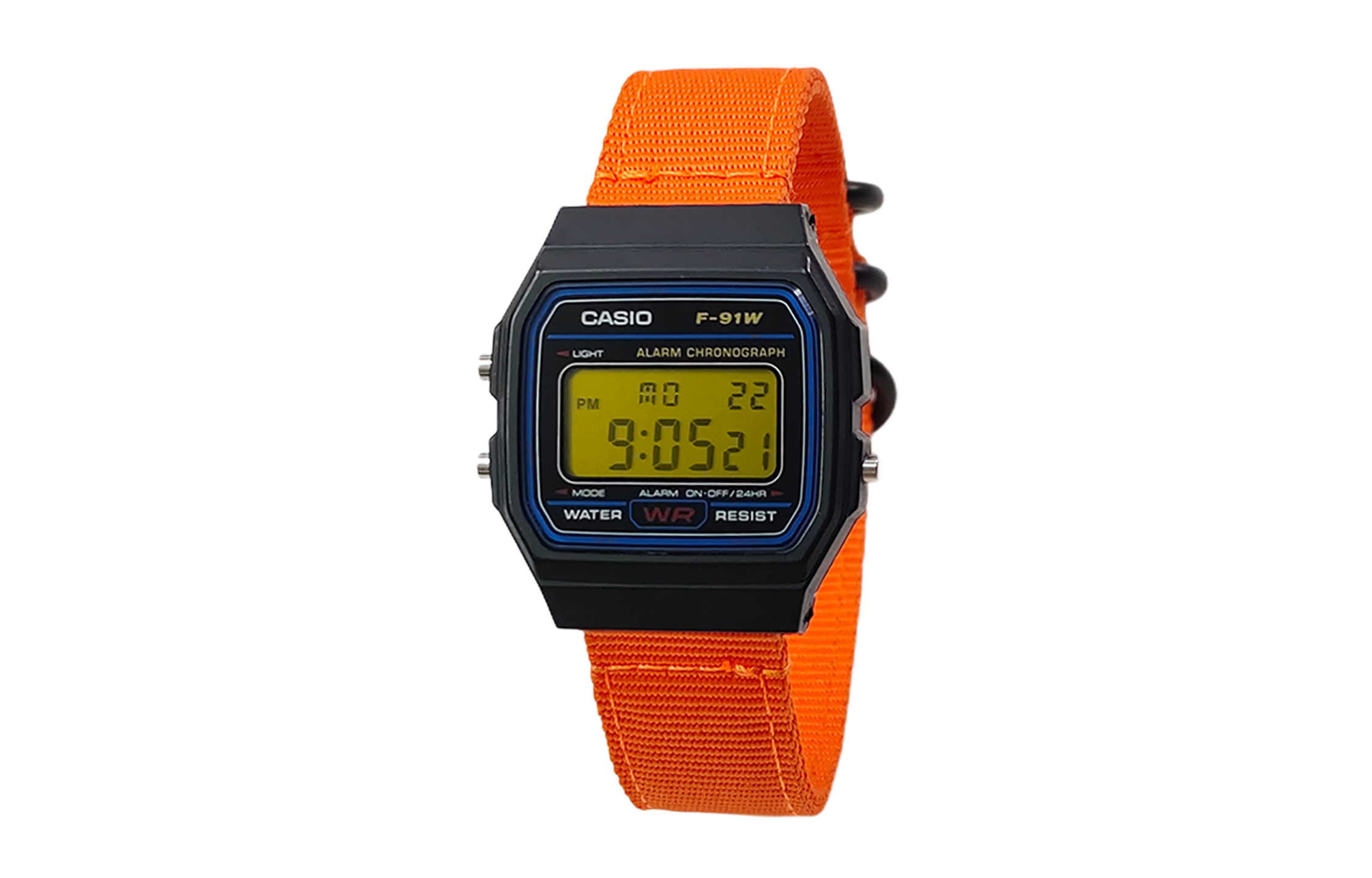 

CASIO Мужские часы Retrofit Series с кварцевым механизмом и нейлоновым ремешком, черный циферблат