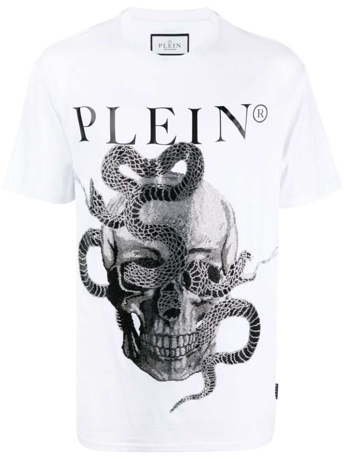 

Philipp Plein футболка с принтом Snake, белый