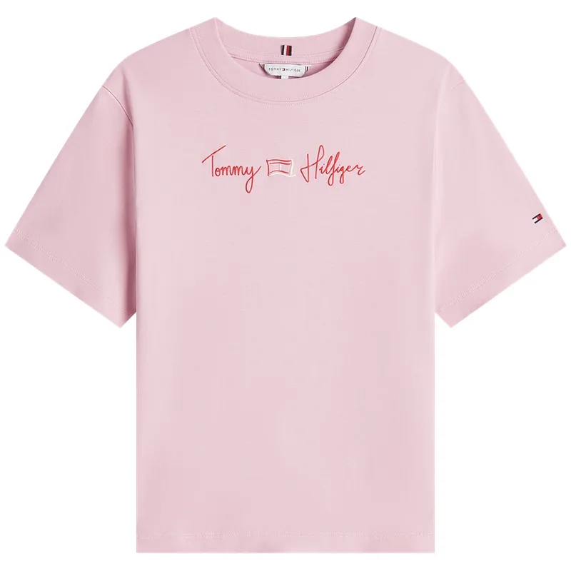 Футболка женская с круглым вырезом Tommy Hilfiger, темно-синий C1G — фото 4