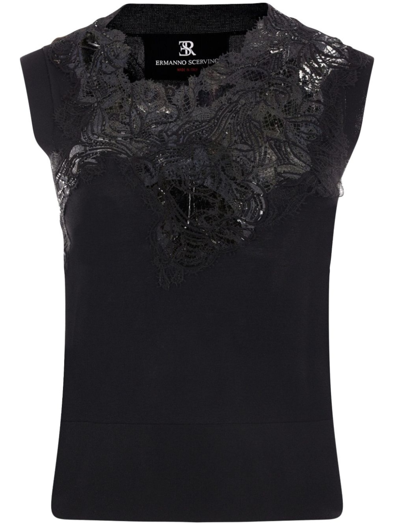 

Ermanno Scervino блузка с кружевом, черный