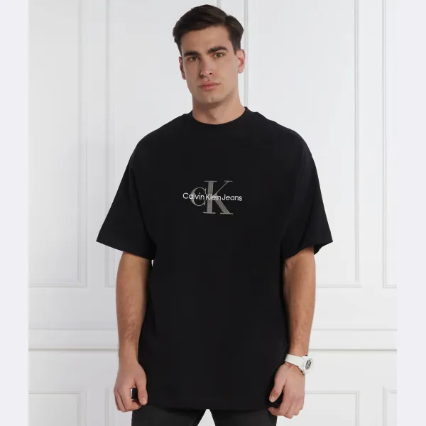 Футболка свободного кроя с архивным монологом Calvin Klein, черный — фото 2