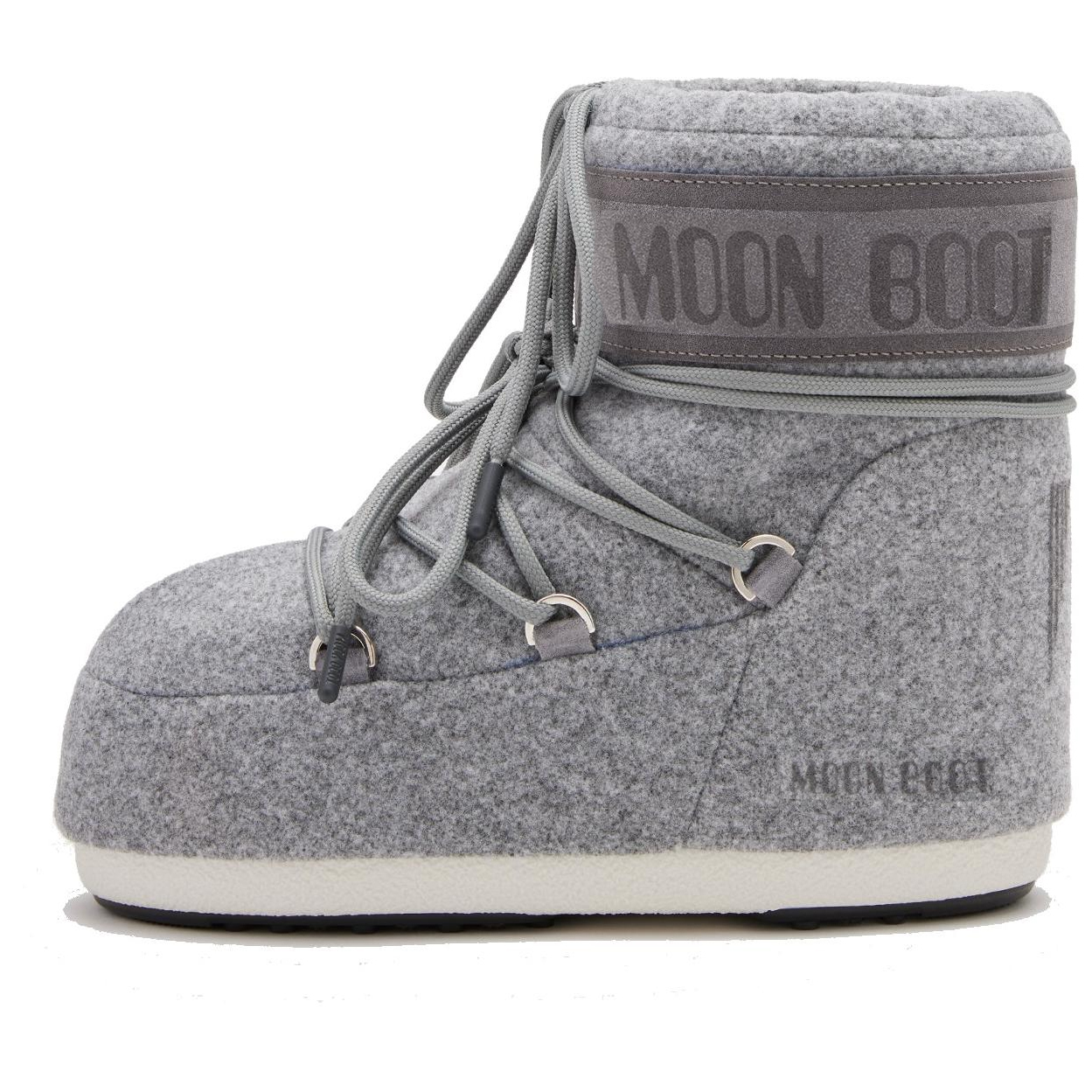 Женские ботинки Moon Boot Icon короткие войлочные, серый — фото 2