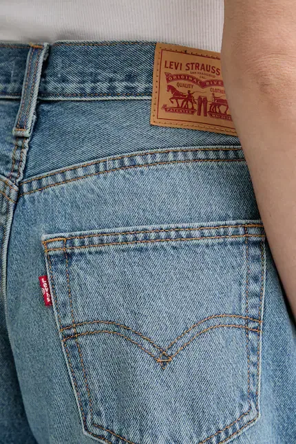 Шорты джинсовые 94 багги Short Levi's, синий — фото 4