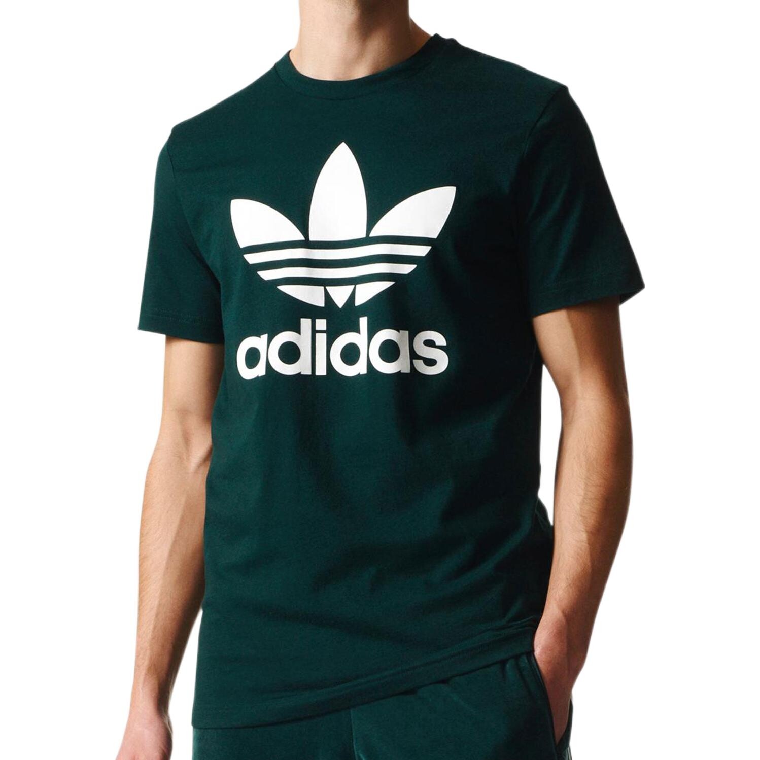 Футболка с трилистником мужская зеленая Adidas Originals, зеленый — фото 3