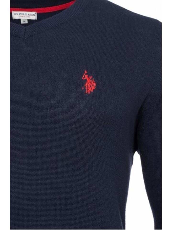 Пуловер U.S. Polo Assn., темно-синий — фото 3