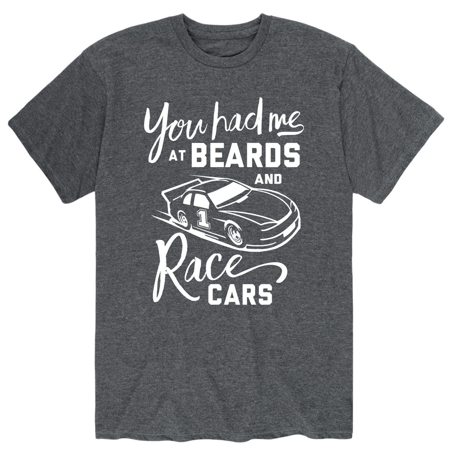 

Мужская футболка You Had Me Beards Racecars Licensed Character