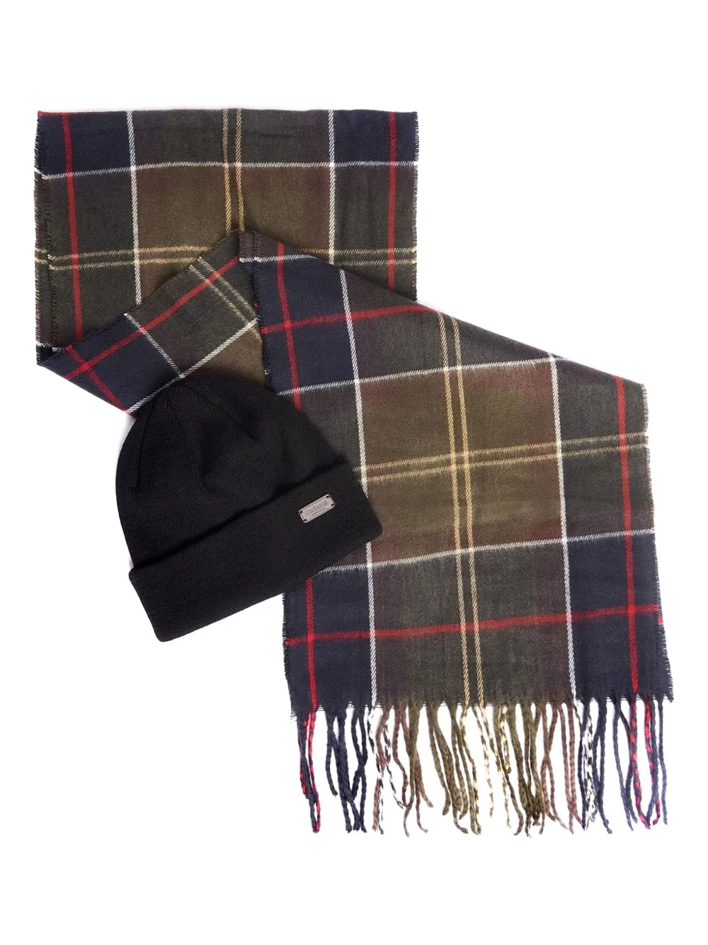 

Шарфы в тартан (набор из двух) Barbour, черный