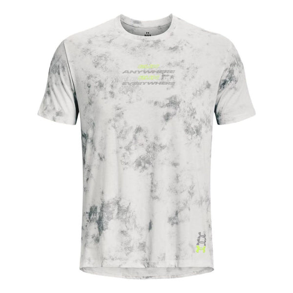 

Футболка run anywhere t-shirt 'grey lime' Under Armour, серый