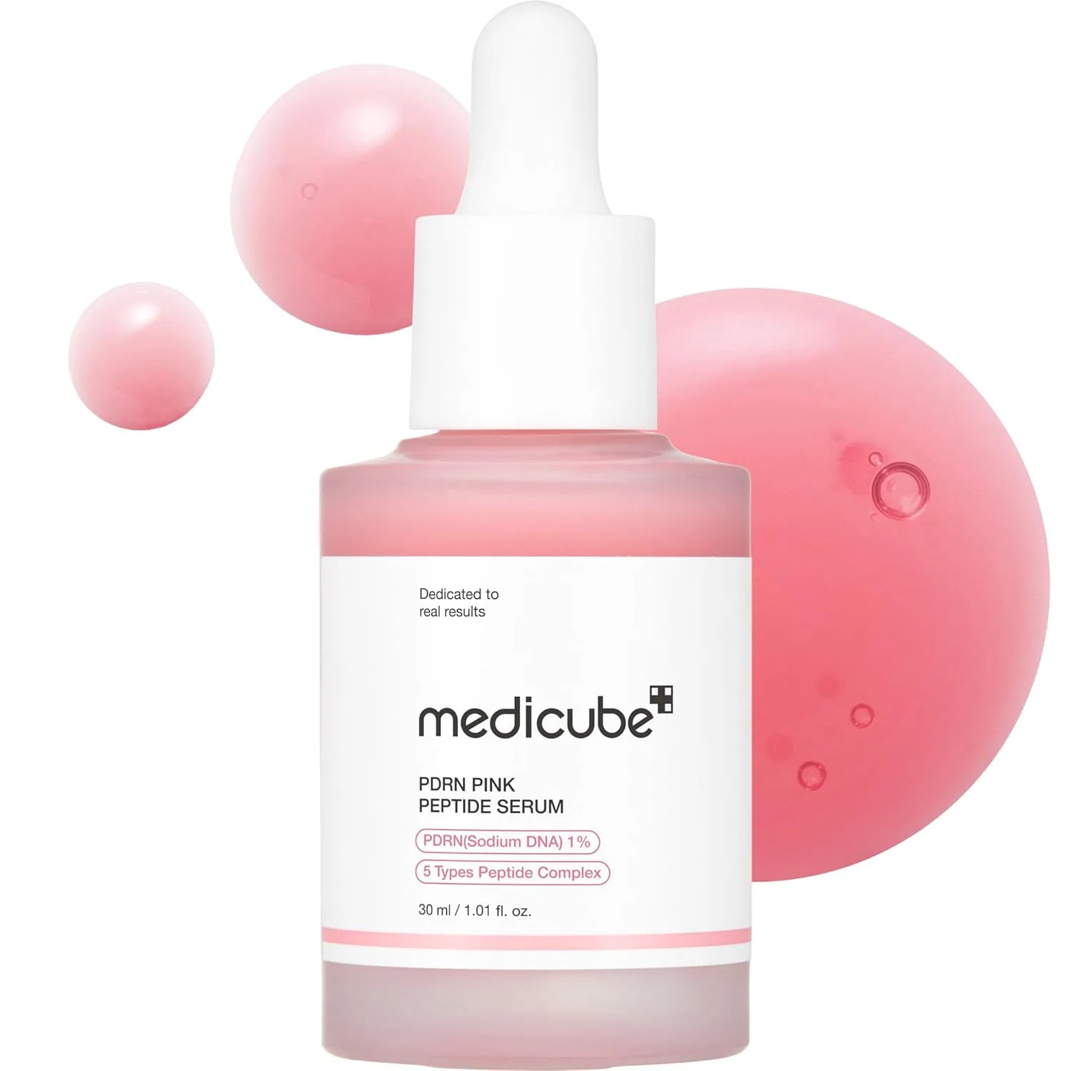 Сыворотка Medicube — Корейская для лица с ДНК лосося и пептидами Salmon DNA PDRN Pink Peptide Serum, 30 мл