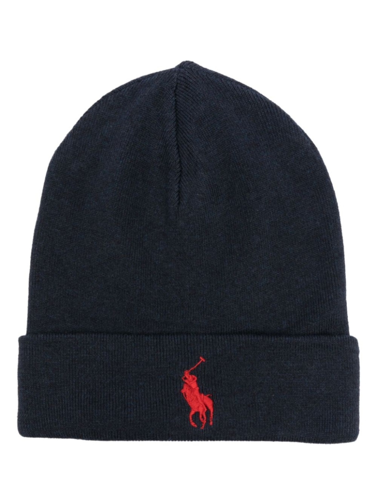 

Polo Ralph Lauren шапка бини в рубчик с вышивкой Polo Pony, синий