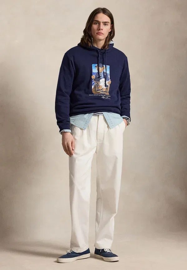 Толстовка с капюшоном Polo bear hoodie Polo Ralph Lauren, цвет ньюпорт-нави — фото 2