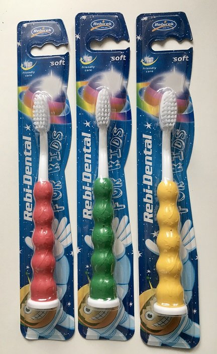 Rebi-Dental, Зубная щетка, мягкая, для детей, Микс цветов — фото 2