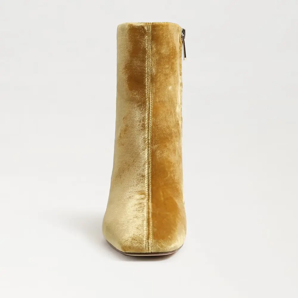 Сапоги Sam Edelman Fawn, женские, размер США 5.5, желтая замша, квадратный носок, короткие — фото 4