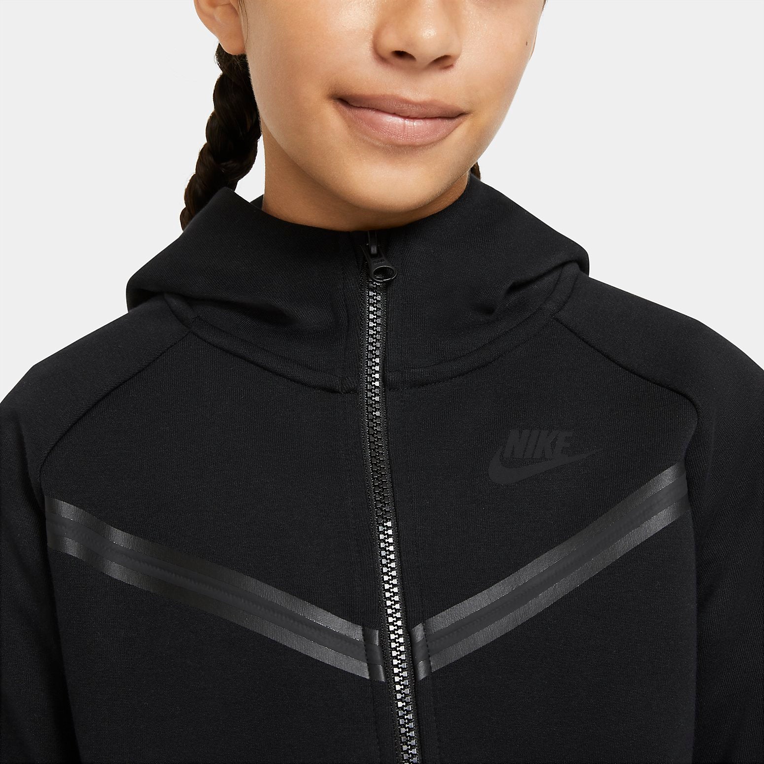 Куртка (PS) Nike Sportswear TCH FLC WR Hoodie FZ Black — фото 2