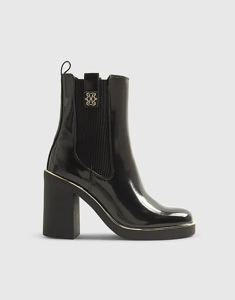Ботинки челси на каблуке River Island черного цвета