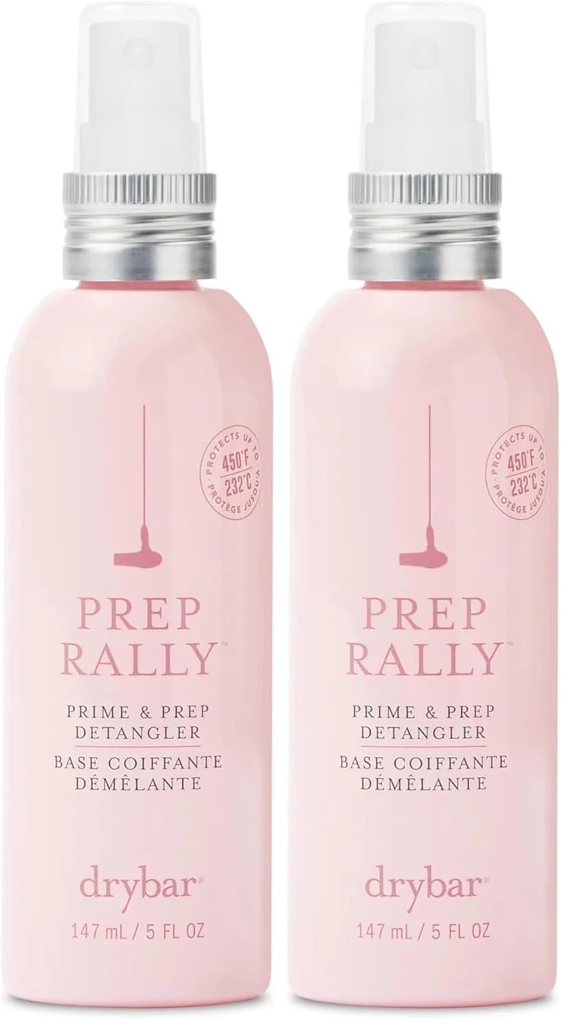 Drybar Prep Rally Prime & Prep Detangler | Питает волосы, легко распутывает, делает волосы мягкими и послушными, защищает волосы, не тестируется на животных 148 мл (2 шт.)
