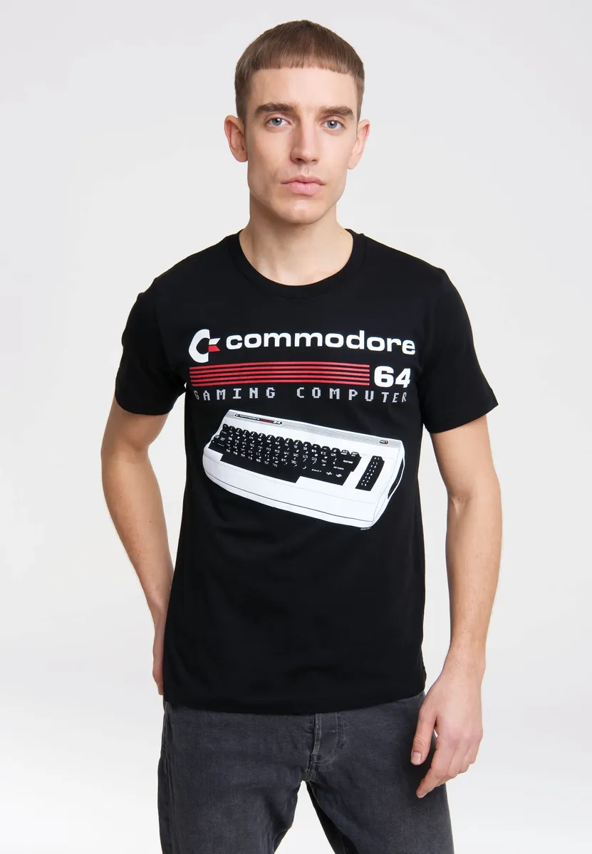 

Logoshirt Футболка "Commodore 64", с лицензионным оригинальным дизайном, черный