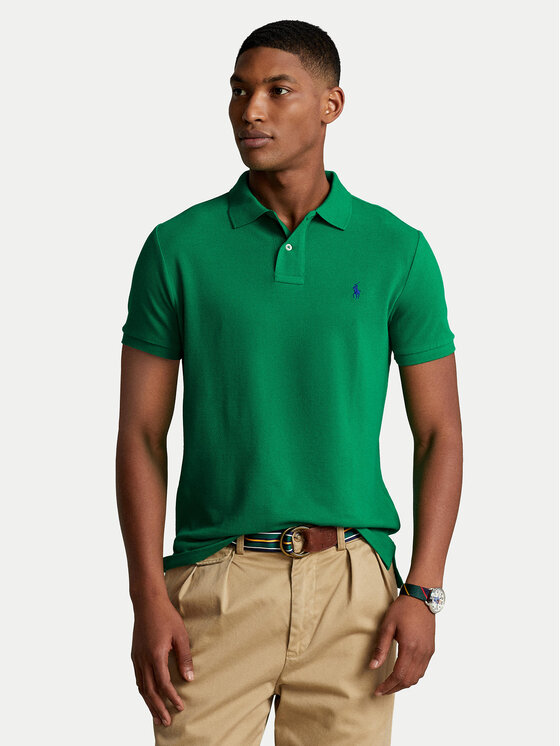 

Поло custom slim fit 710782592017 Polo Ralph Lauren, зелёный