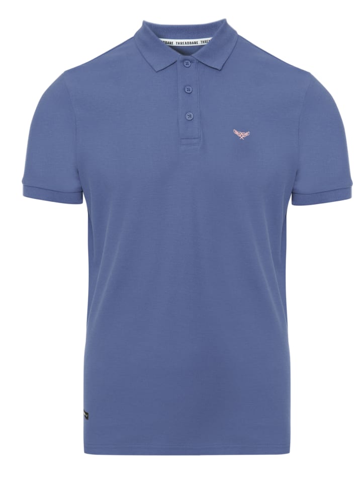 

Футболка поло Threadbare, цвет denim blue